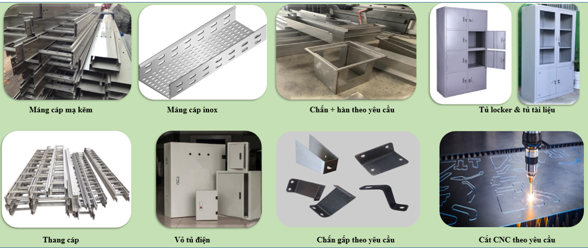 Thang máng cáp & vỏ tủ & hàng chấn gấp